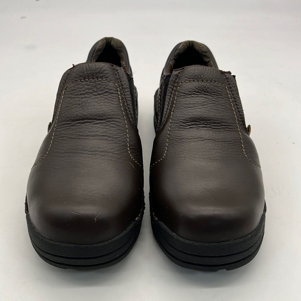 Hytest Opanka Brown Leather Safety Shoes size 6.5 M